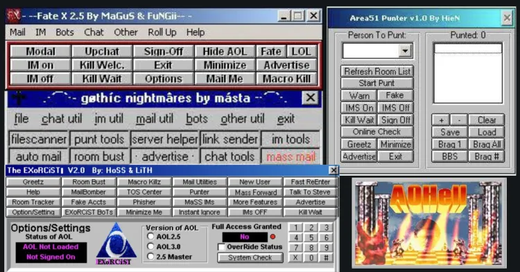 AOL Underground Vault: Classic Proggies and AIM Interface Tools