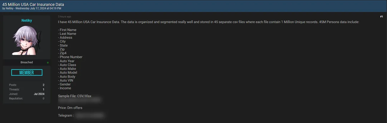 A threat actor is allegedly selling 45 Million...