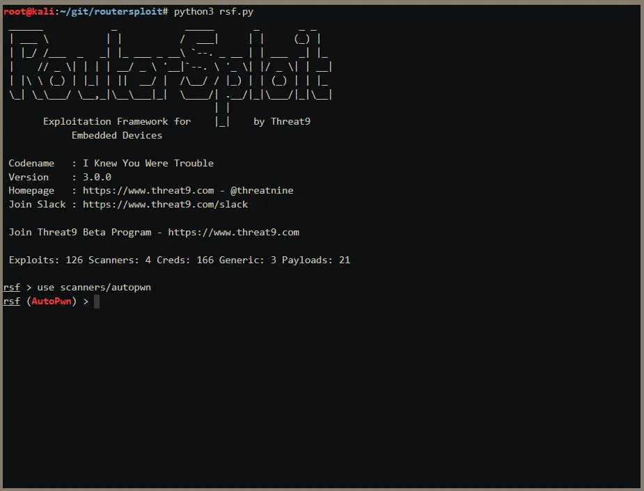 RouterSploit - Exploitation Framework for Embedded Devices