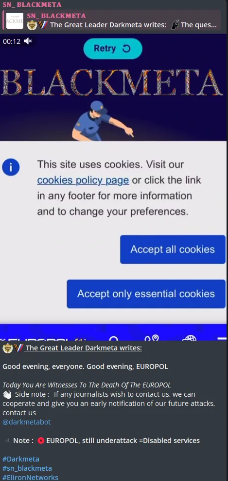 SN_BLACKMETA Has Allegedly Targeted Europol