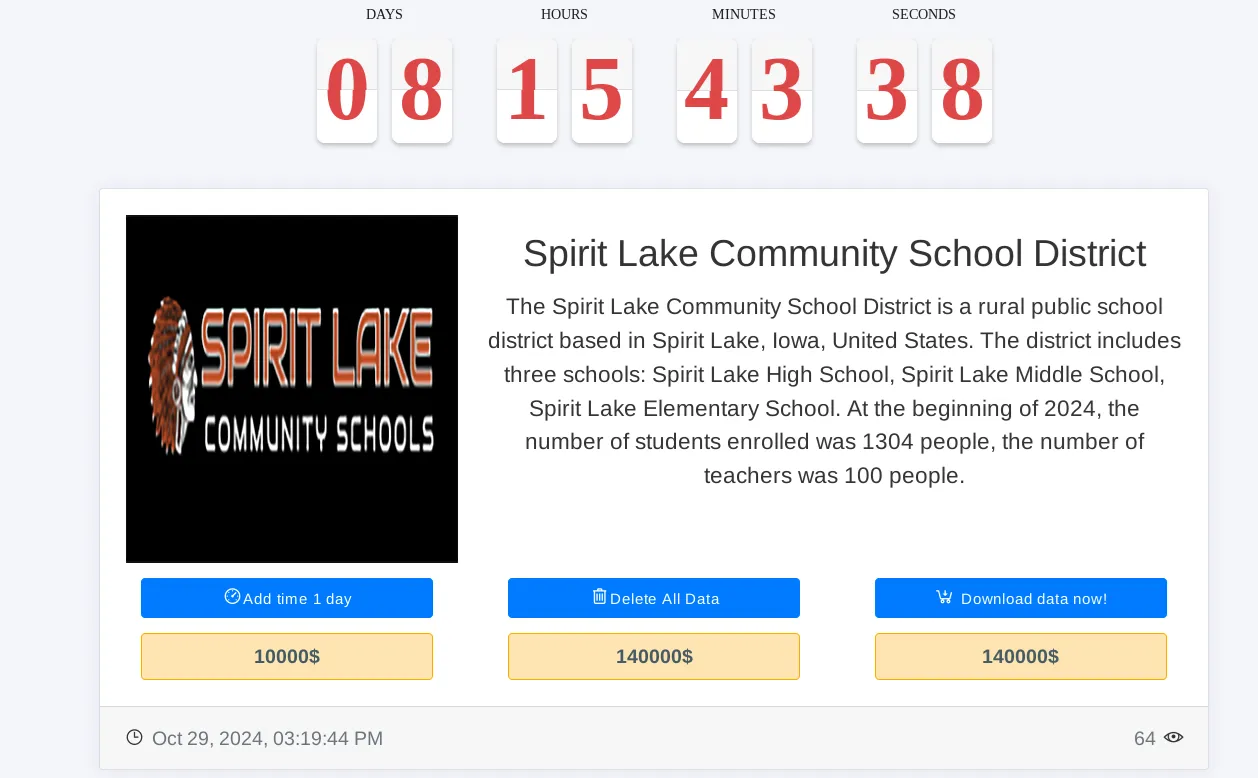 Spirit Lake Community School District Has Been Claimed a Victim to MEDUSA Ransomware