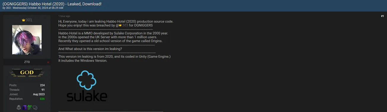 303 Has Allegedly Leaked Source Code from Habbo Hotel (2020)
