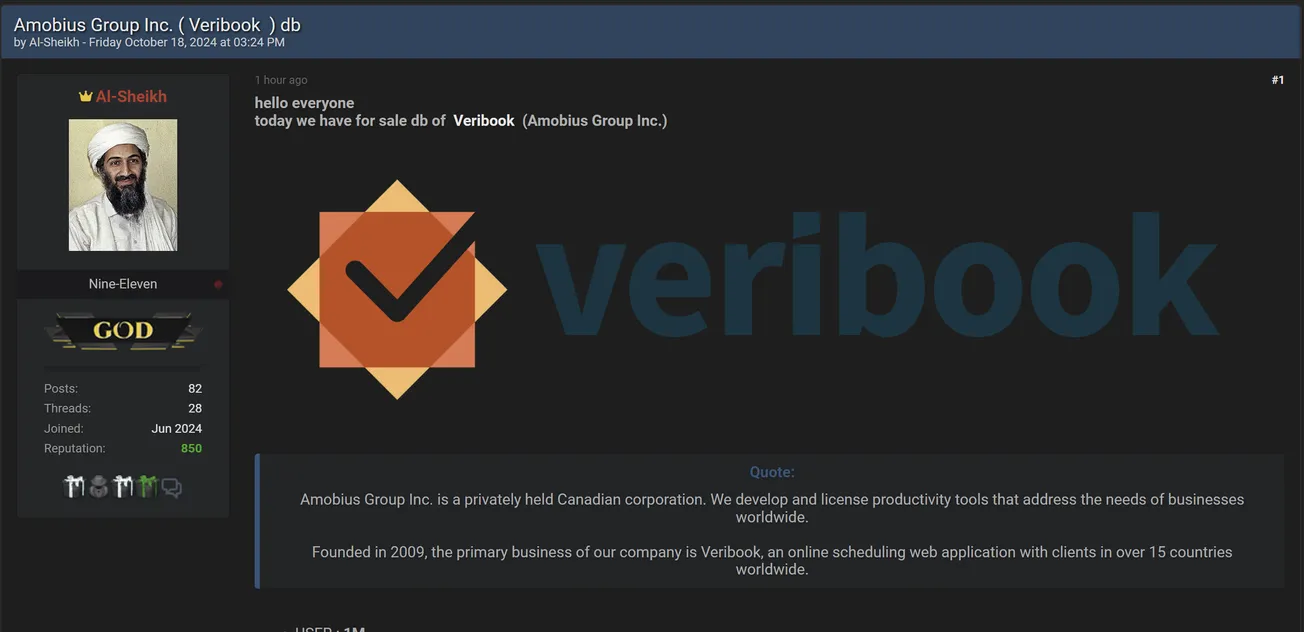 Al-Sheikh is Allegedly Selling the Database of Veribook