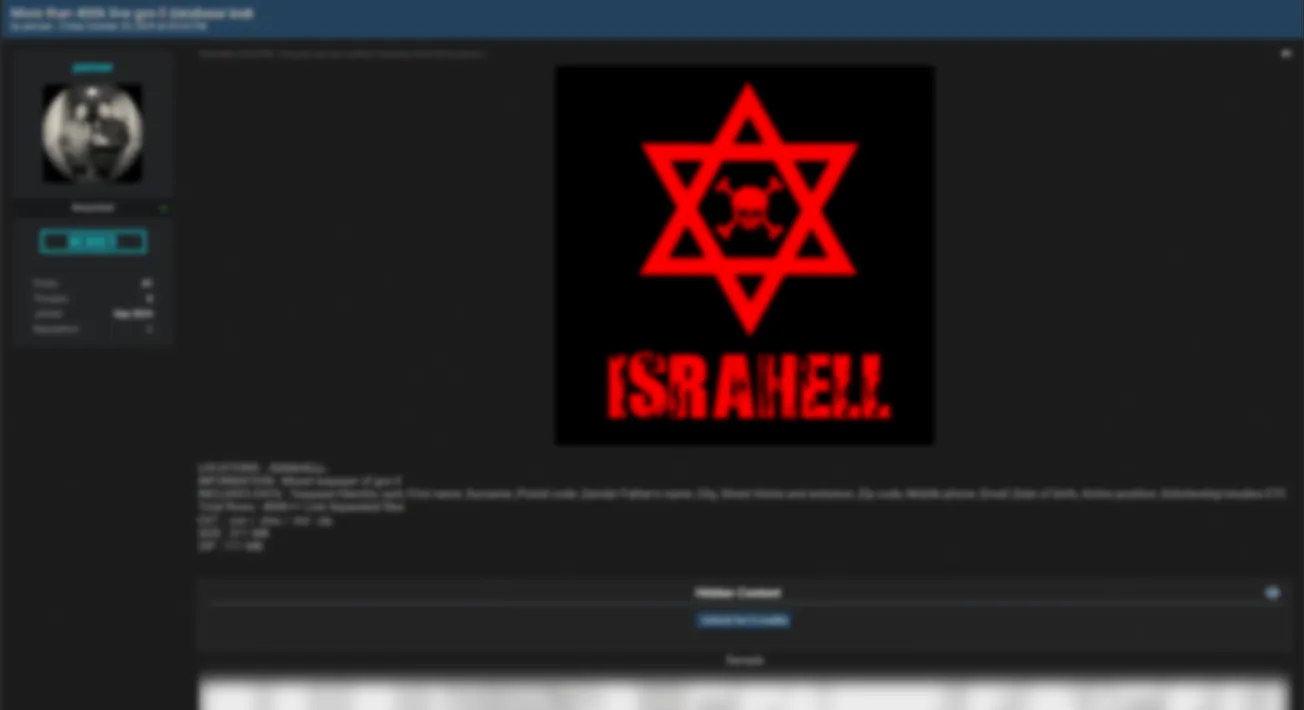 A Threat Actor Allegedly Leaked Data of Israel National Digital Agency