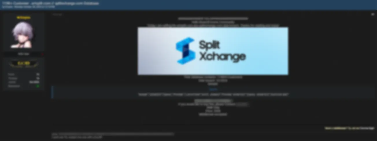 A Threat Actor is Allegedly Selling the Data of SplitXchange