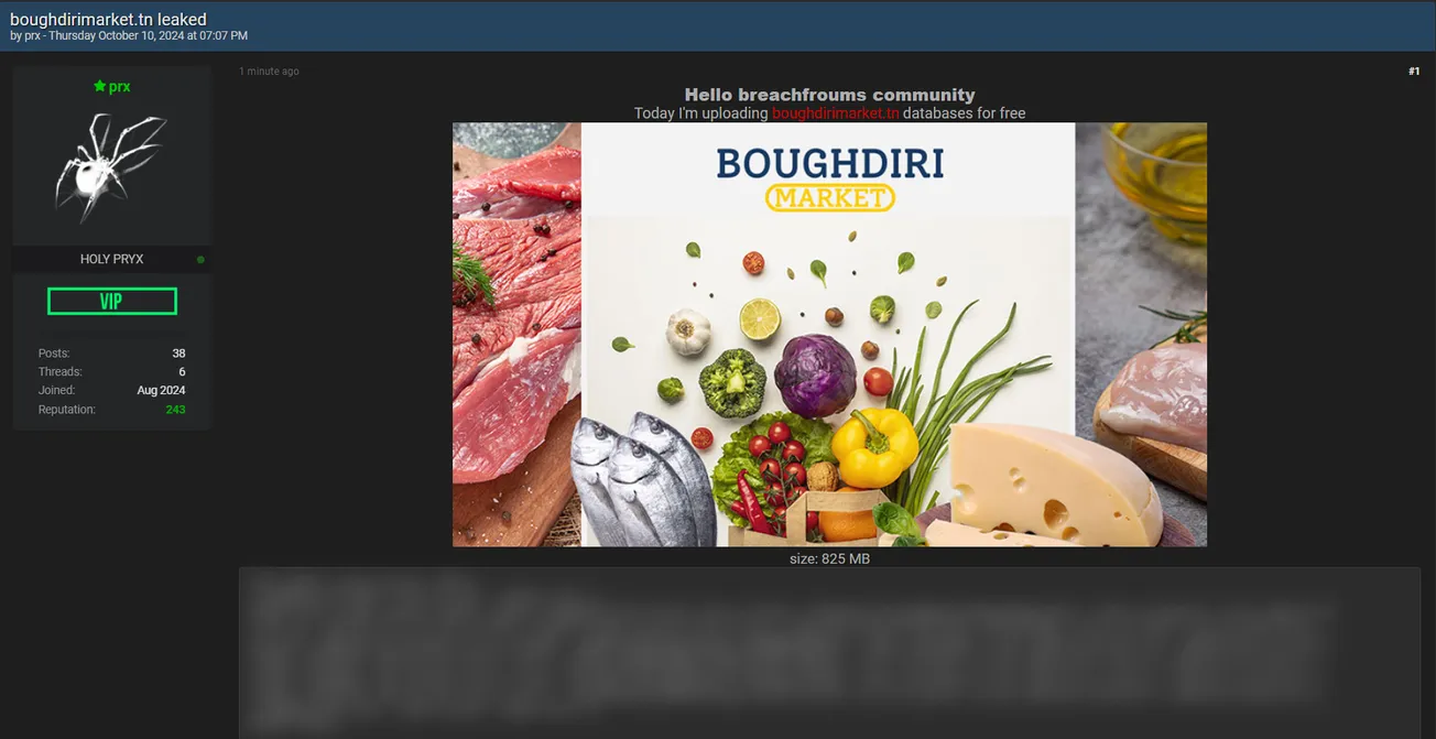 prx has Allegedly Leaked the Database of Boughdiri