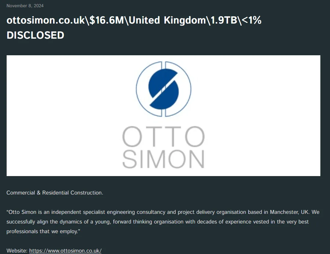 Otto Simon Ltd Has Been Claimed a Victim to Cactus Ransomware