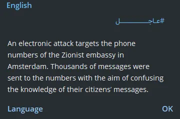 Fatimion Cyber Team Claims Disruptive Attack on Israeli Embassy Communication Lines in Amsterdam