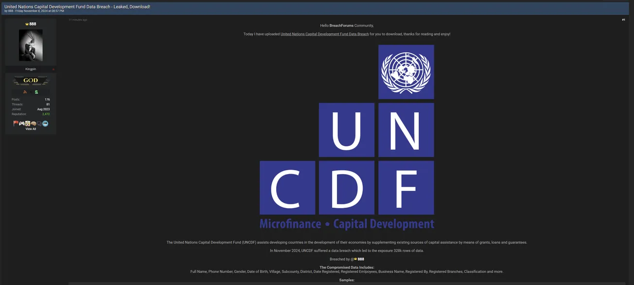 888 Has Allegedly Leaked the Data of United Nations Capital Development Fund (UNCDF)