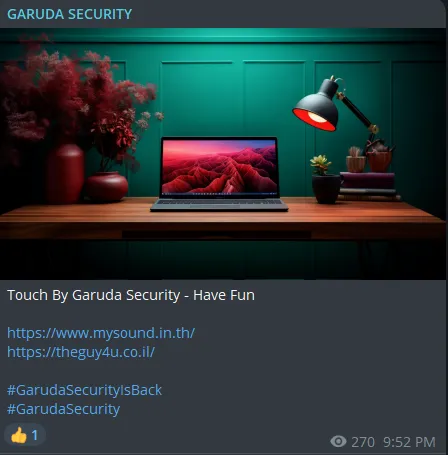 GARUDA SECURITY Defaced the Website of theguy4u[.co[.il