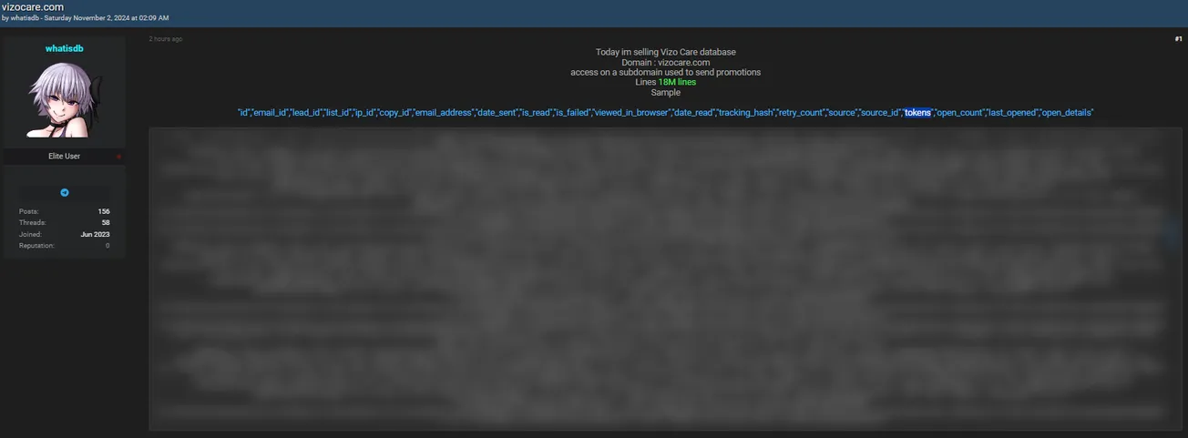 A Threat Actor is Allegedly Selling 18 Million Lines from Vizocare