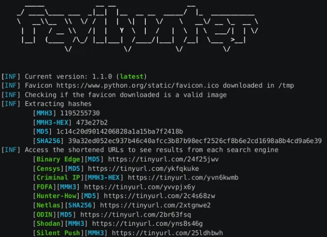 Favihunter: Discover and Track Internet Assets Using Favicon Hashes via Search Engines