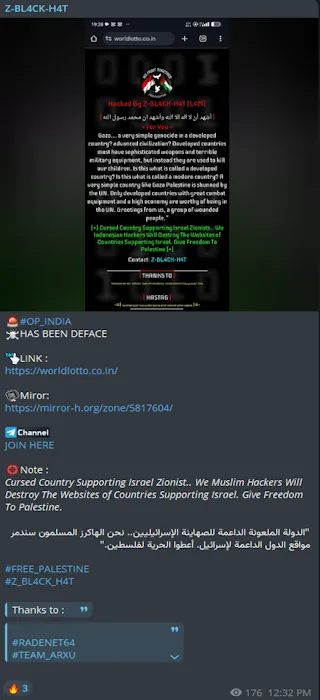 Z-BL4CX-H4T Defaced the Website of World Lotto