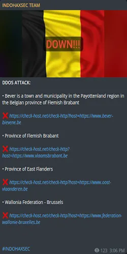 INDOHAXSEC Targeted the Website of Municipality of Provincie Oost-Vlaanderen Belgium