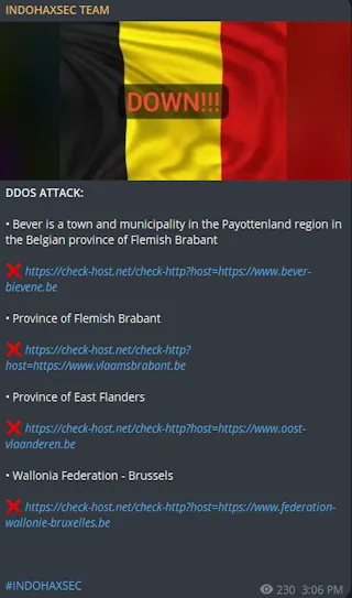 INDOHAXSEC Targeted The Website of Municipality of Provincie Vlaams-Brabant Belgium