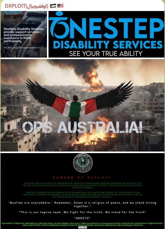 DXPLOIT (OFFICIALS) Defaced the Website of Onestep Disability Services