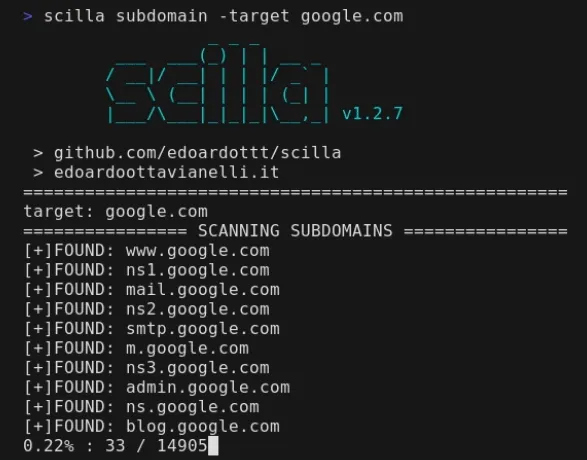 Scilla: A Comprehensive Information Gathering Tool