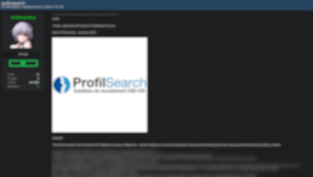 A Threat Actor Claims to have Leaked the Data of Profil Search