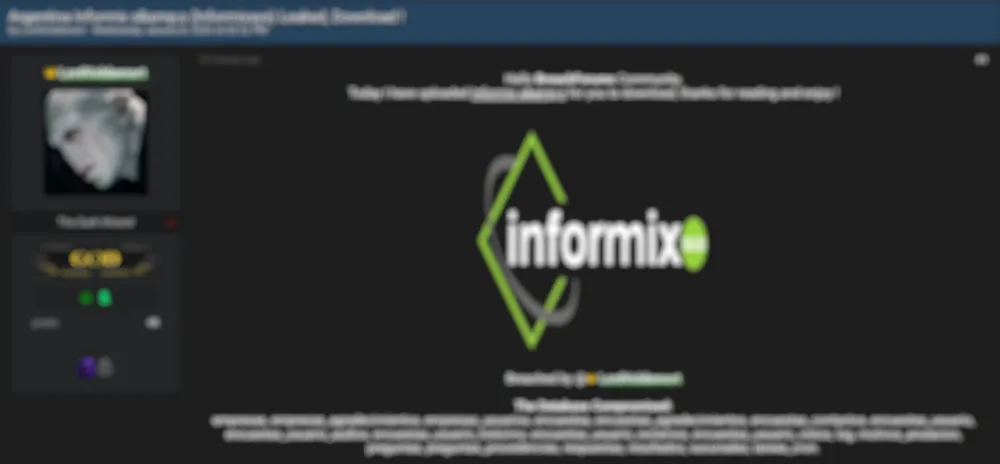 LordVoldemort Claims to have Leaked the Data of Informix s&s