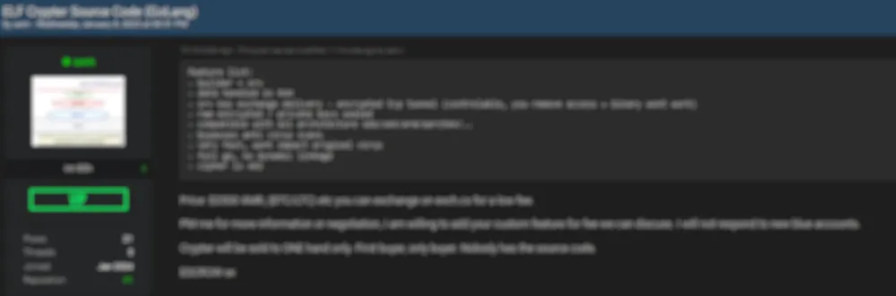 A Threat Actor Claims to be Selling Source Code for an ELF Crypter
