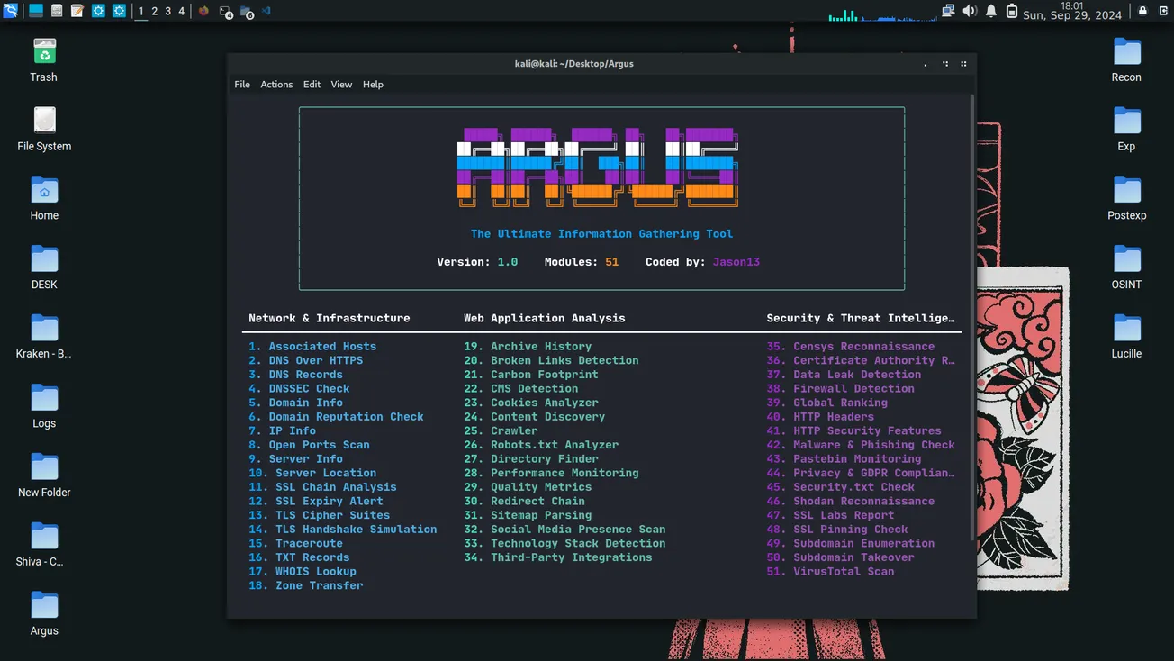 Argus: The Ultimate Information Gathering Toolkit