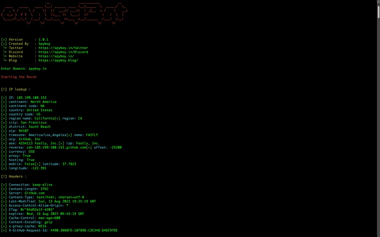 Omnisci3nt: Unveiling the Hidden Layers of the Web – A Comprehensive Web Reconnaissance Tool