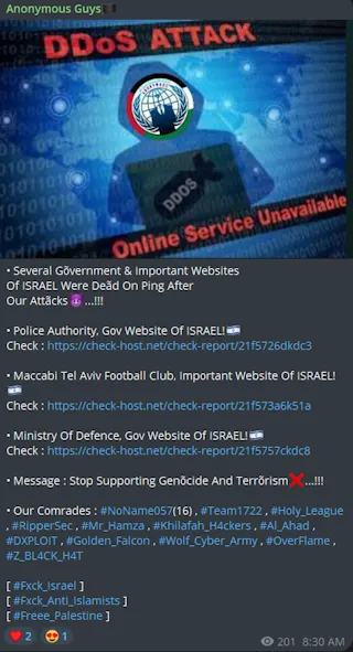 Anonymous Guys Targets the Website of Israel Police