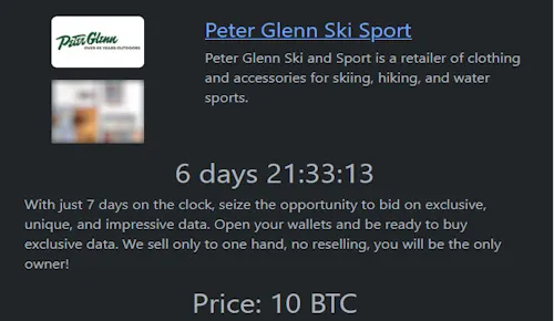 Peter Glenn Ski and Sports Has Fallen Victim to RHYSIDA Ransomware