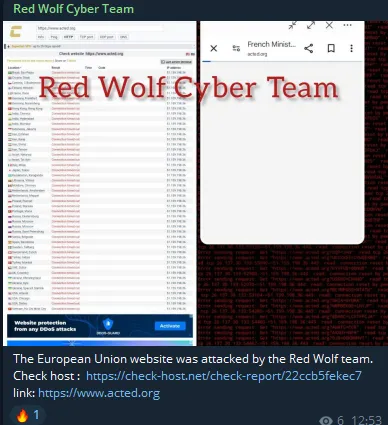 Red Wolf Cyber Team Targeted the Website of Acted