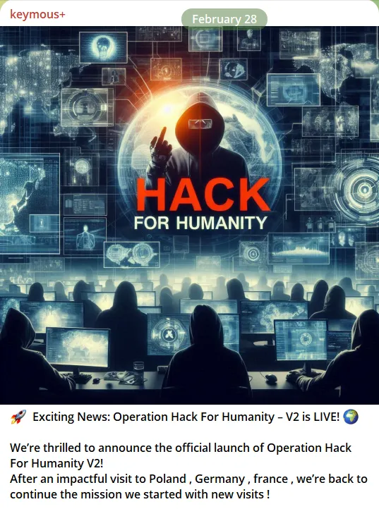 Keymous+ Announces Operation Hack For Humanity V2