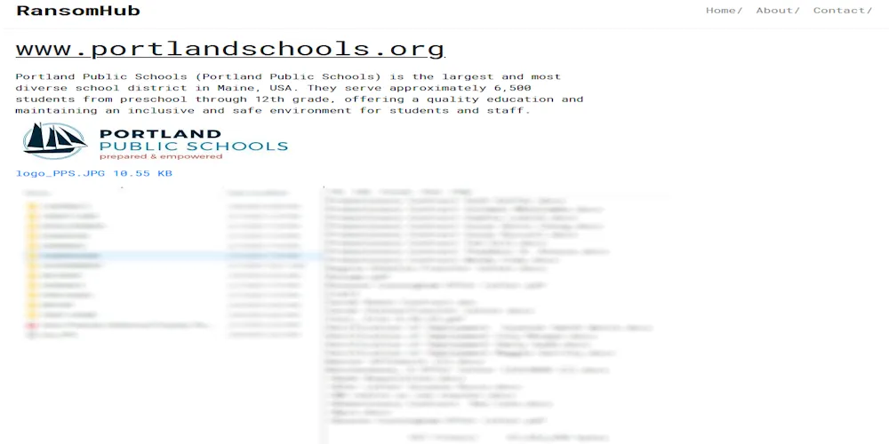 Portland Public Schools, Maine Targeted by RansomHub Ransomware Group