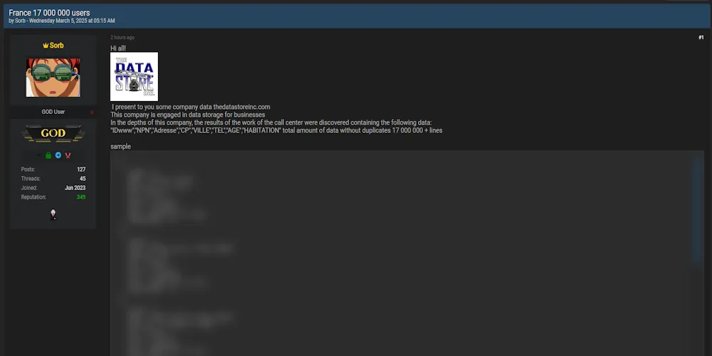 Massive Data Leak of The Data Store Inc Exposes 17 Million Users