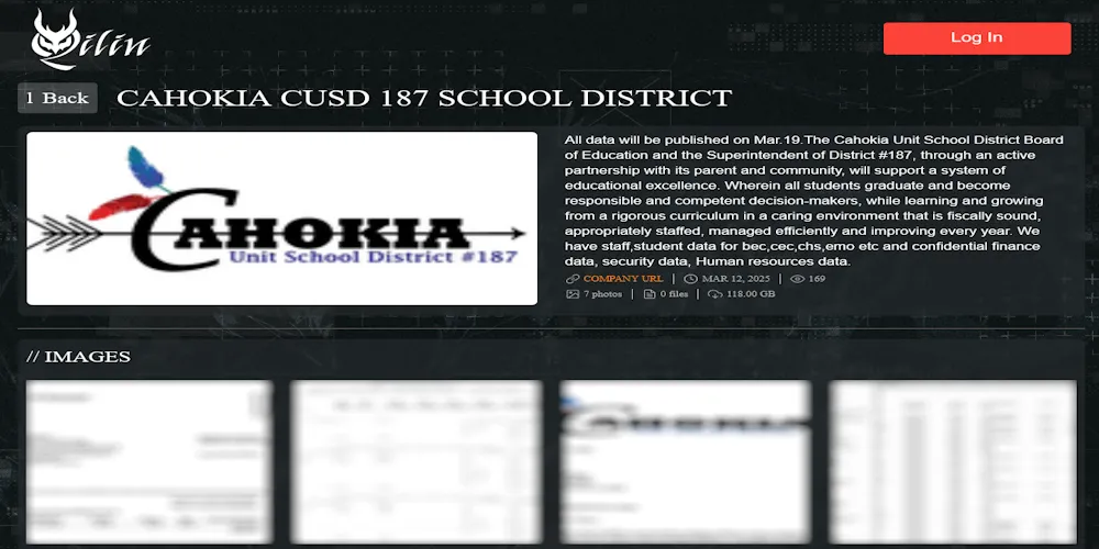 Cahokia Unit School District #187 Allegedly Falls Victim to Qilin Ransomware Attack