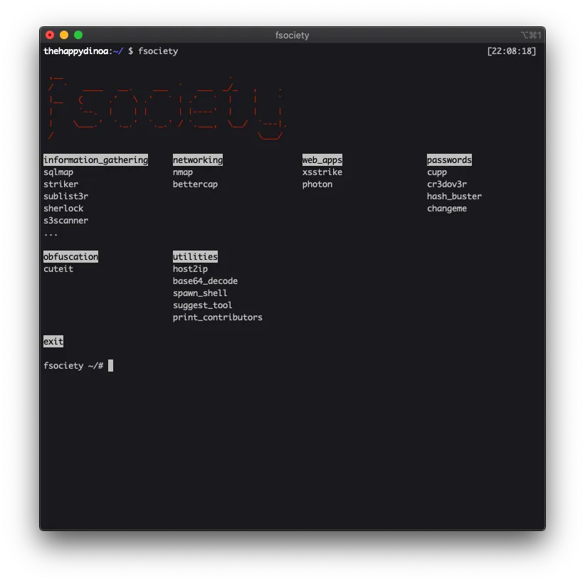 fsociety: A Modular Penetration Testing Framework