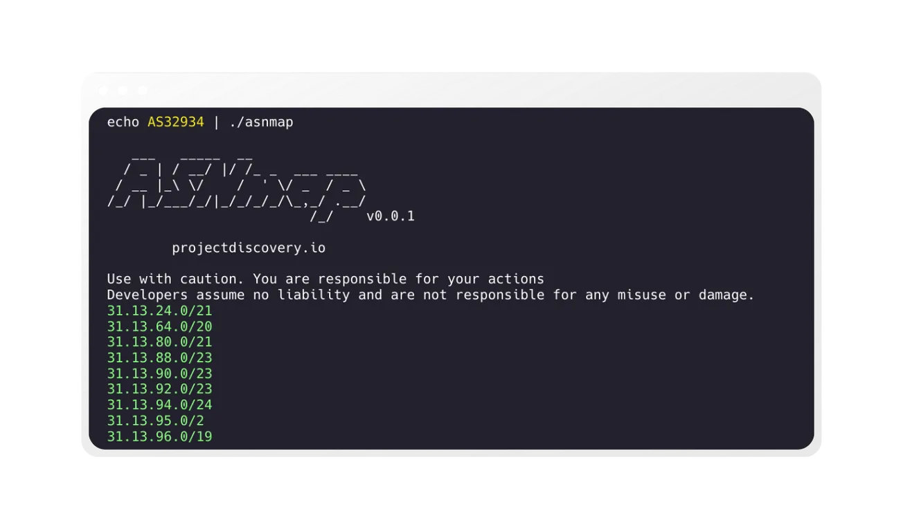 ASNmap: Go CLI and Library for quickly mapping organization network ranges using ASN information
