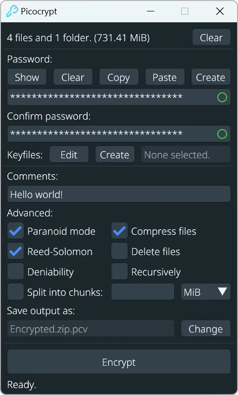 Picocrypt: Very Small, Very Simple, Very Secure