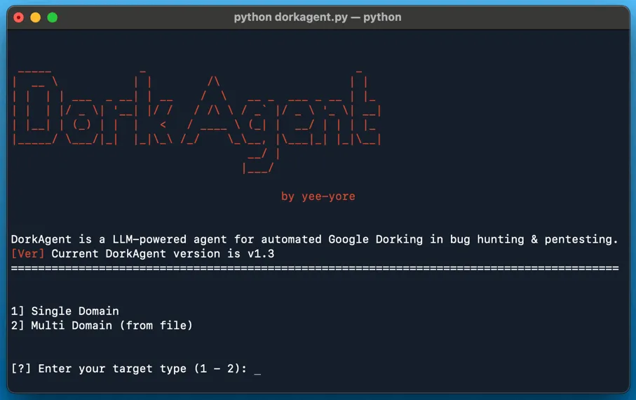 DorkAgent: LLM-powered agent for automated Google Dorking in bug hunting & pentesting