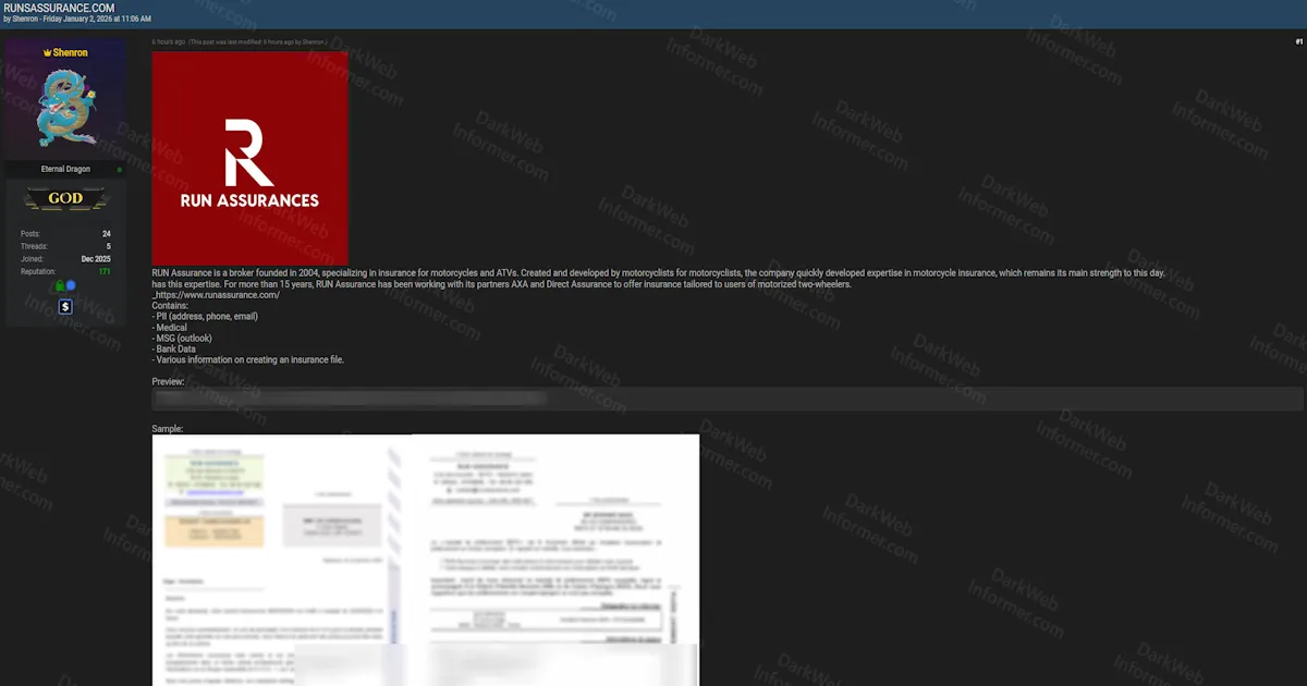 French Motorcycle Insurance Broker RUN Assurance Suffers Possible Data Breach